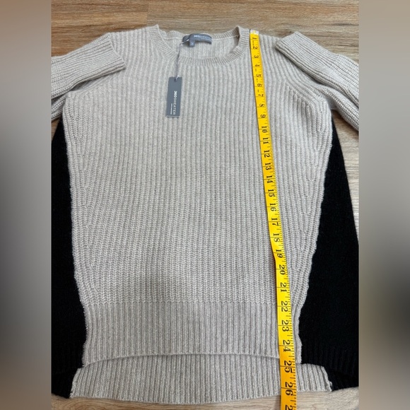NWT 360 Cashmere M color block knit 100% cashmere sweater - Picture 10 of 10